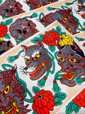 『JAPANESE MASK・お面』Microfiber Towel by HIRO