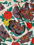 『JAPANESE MASK・お面』Microfiber Towel by HIRO